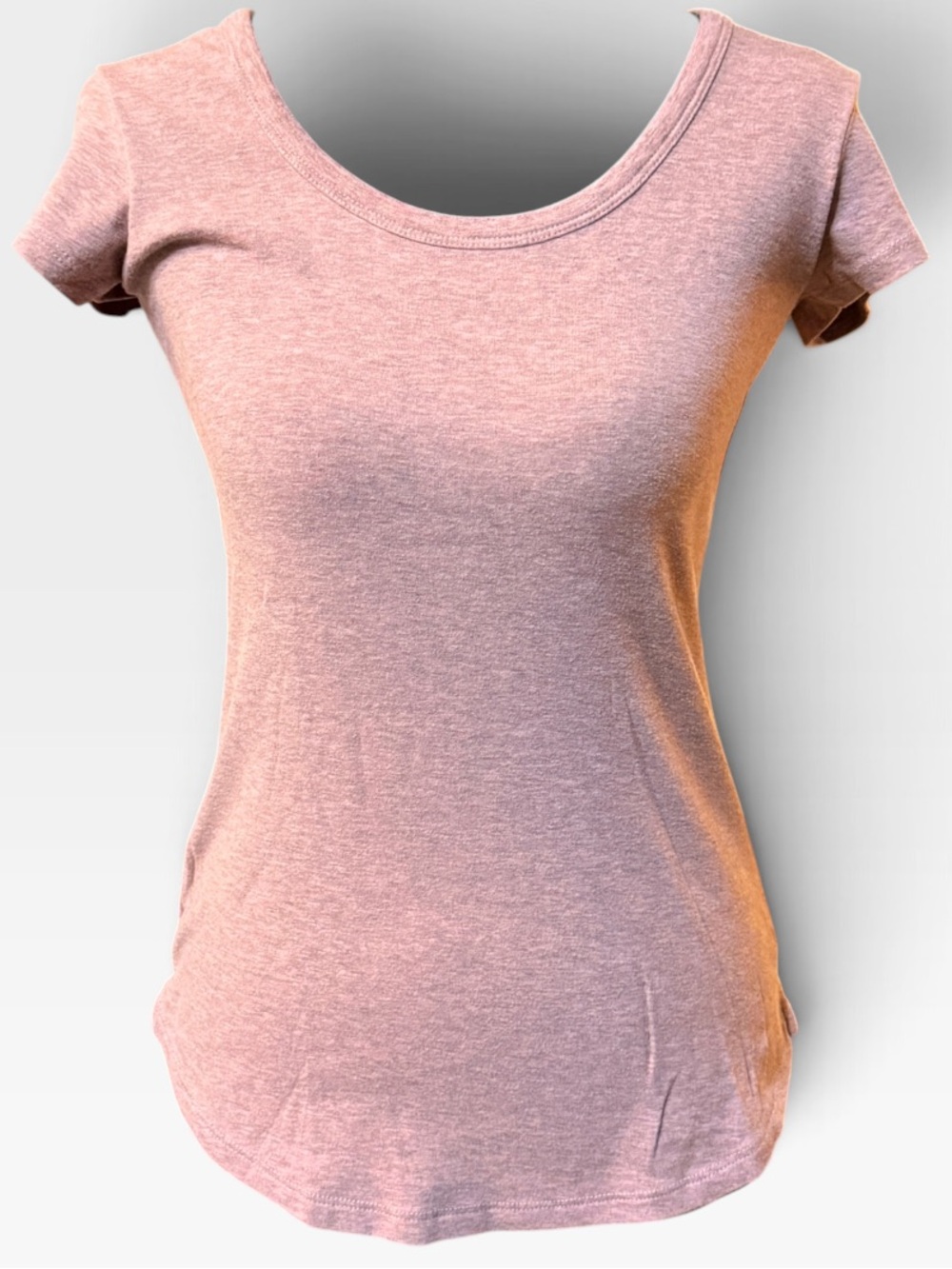 Cynthia Rowley Short Sleeve Pima Cotton/ Modal Tee in Dusty Pink Size xs